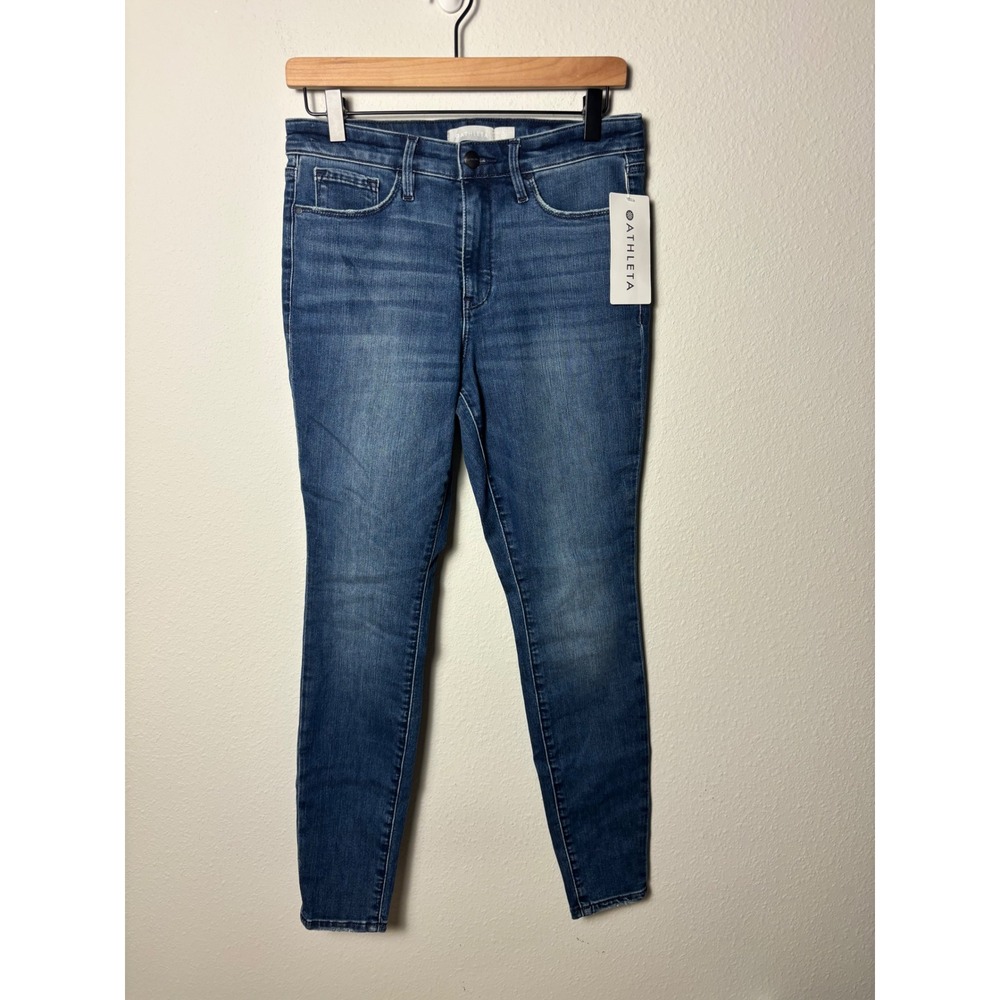 NWT Athleta Women's Skinny Jeans in Medium Blue Wash